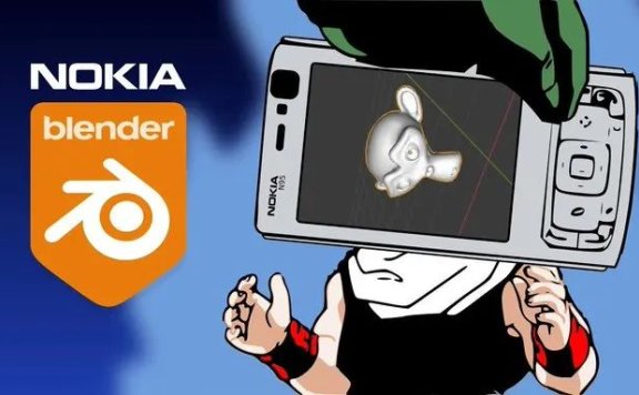 他用18年前的诺基亚手机装上Blender，还做出了模型、材质和渲染！